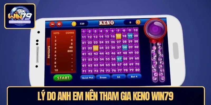 Lý do anh em nên tham gia Keno WIN79