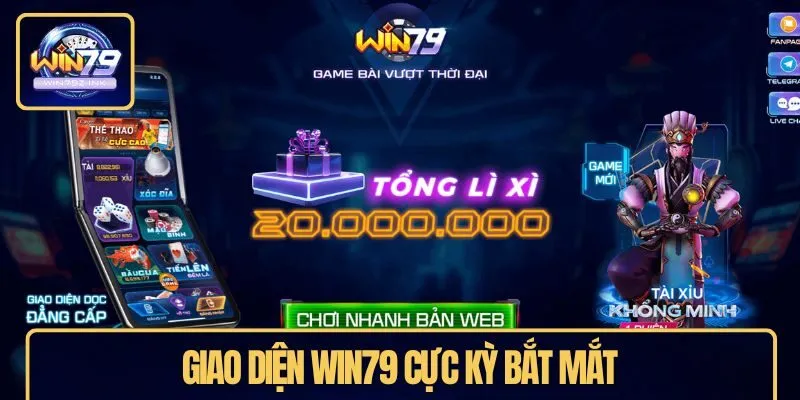 Giao diện WIN79 cực kỳ bắt mắt